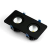 Oprawa wpuszczana GRIG DUE 2x7,5W ciepła 3000K szer. 21x11cm czarny 30 st