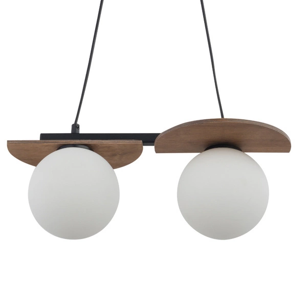 Klasyczna lampa wisząca do domu MIRROR G9 12W szer. 43cm | czarny brązowy