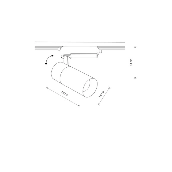 Spot TINOS LED wys. 18cm 30W barwa neutralna 4000K do szyn PROFILE | biały 10380