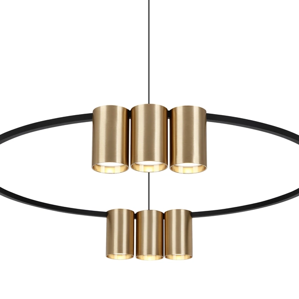 Lampa wisząca (koło) GENESIS BLACK GOLD 10xGU10