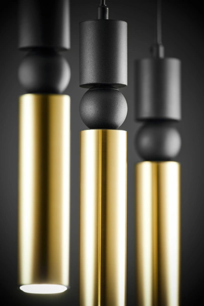 Nowoczesna Lampa wisząca ALAS wys. 120cm 3xG10 14W IP20 | Złoty