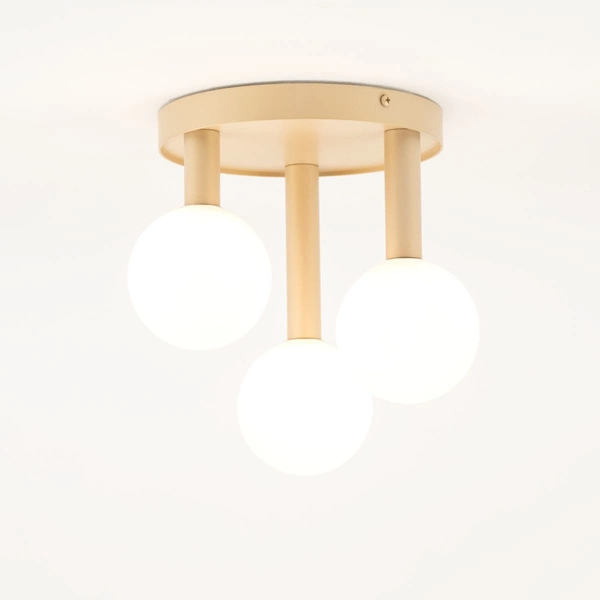 Lampa Sigma Perla 3 plafon złoty beż 33603