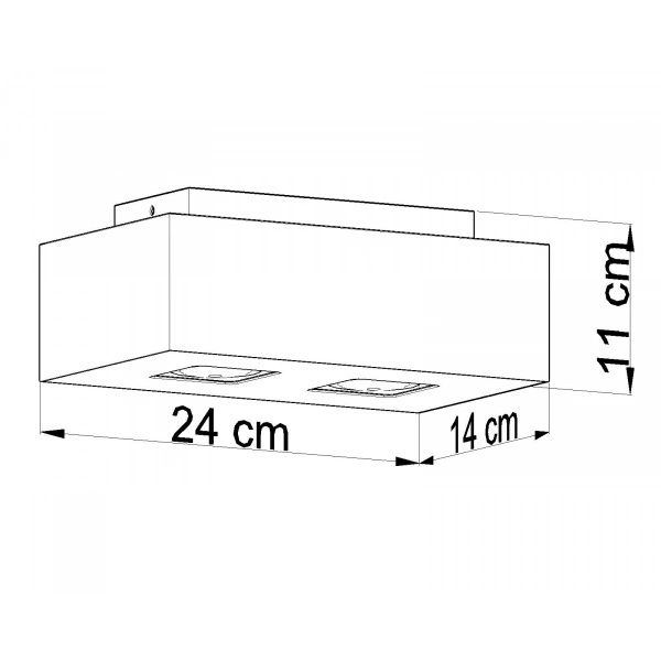 Nowoczesny plafon MONO 2 SL.0067 Biały 2xGU10