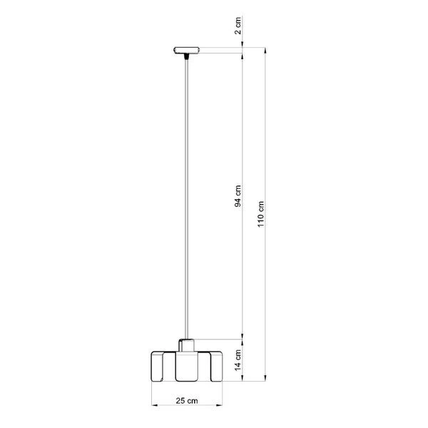Lampa wisząca TULIP czarna stal, SL.0667