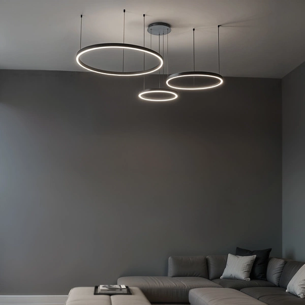 Lampa wisząca Monza okręgi 116W czarna AZ134