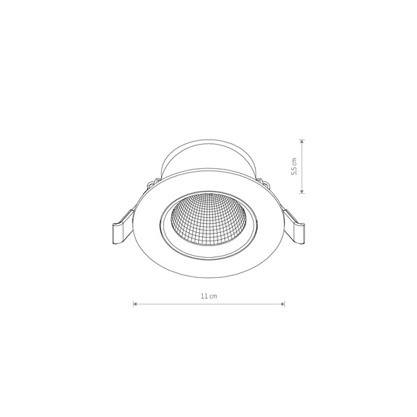 Lampa podtynkowa EGINA LED szer. 11cm 10W barwa neutralna 4000K | biały 10552