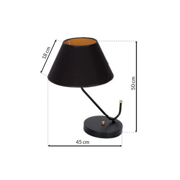 Lampa stołowa VICTORIA BLACK 1xE27 MLP4914