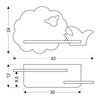 Kinkiet dziecięcy IQ Kids Sheep z półką, 21-84811, 5W LED, barwa neutralna 4000K