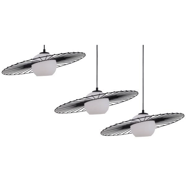 Nowoczesna lampa wisząca szklane kule SOL 3 czarny 32181