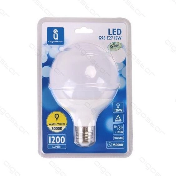Żarówka globe LED E27 15W zimna 6400K kula G95