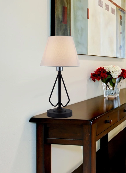 Lampa stołowa MORLEY LEDEA, 50501089, czarny/biały, 1x60W E14