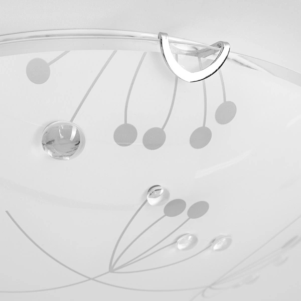 Lampa Sufitowa Maryland 1xLED Zintegrowana 1200lm 2700K 13W Chrom Metal/Biało-Przezroczyste Szkło 4373102