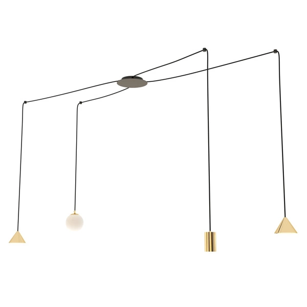 Lampa wisząca Emibig FUJI 4 GOLD 1350/4