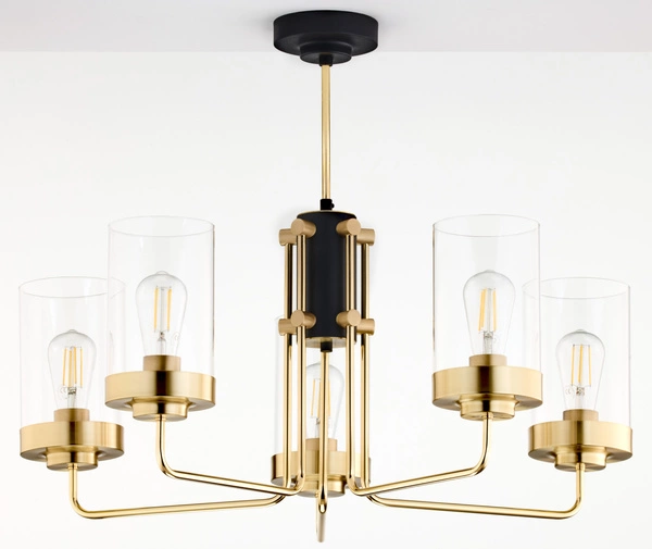 Żyrandol RAMIREZ wys. 64cm 5xE27 15W IP20 | złoty połysk