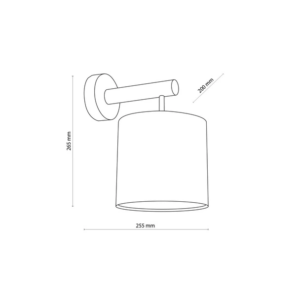 Kinkiet DEVA NATURE 6106 E27 60W w skandynawskim stylu | beżowy 6106