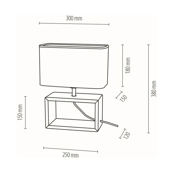 Malo Lampa Stołowa 1xE27 Max.25W Dąb Olejowany/Antracyt/Multikolor 7727174