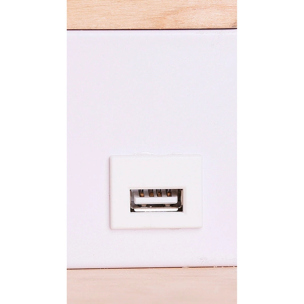 ANET LAMPA KINKIET DREWNIANY Z PÓŁKĄ 2X4W LED 4000K MASKOWNICA BIAŁA