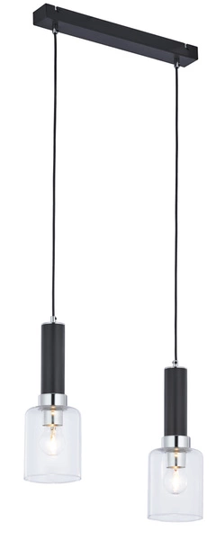 Nowoczesna Lampa wisząca TULUZA wys. 39-80cm 2xE27 15W IP20 | Chrom