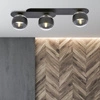 Lampa sufitowa Emibig PLAZA 3 Czarny/STRIPE 1121/3