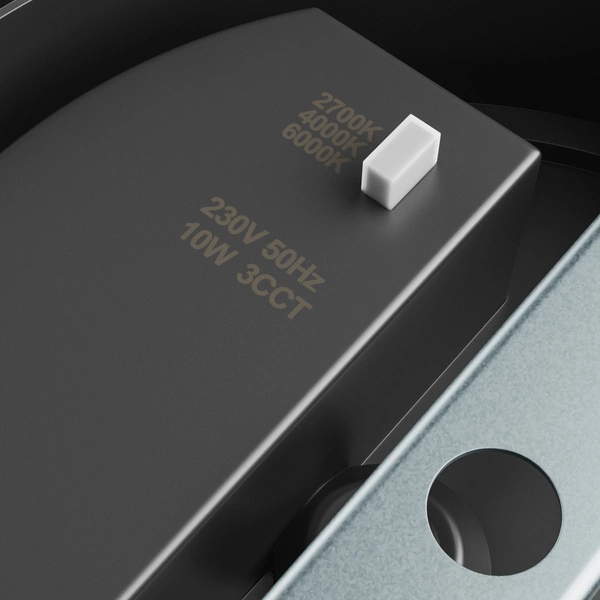 VERTO ROUND EDGE 10W CCT 230V 160/120ST IP65 170X100MM CZARNY