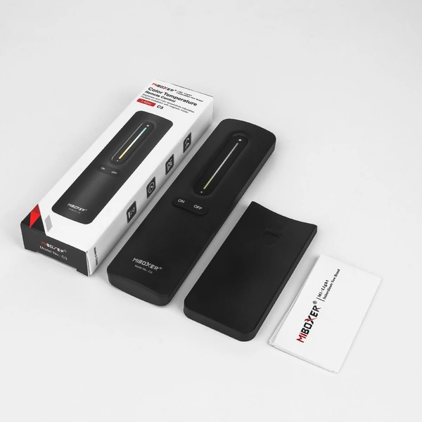 Smukły pilot dotykowy LED na magnes MONO+CCT 1-strefa | czarny