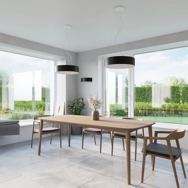 Lampa wisząca SKALA SL.0804, 80cm, czarna, 6x60W E27