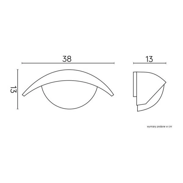 Minimalistyczny kinkiet zewnętrzny TESS E27 IP44 | czarny