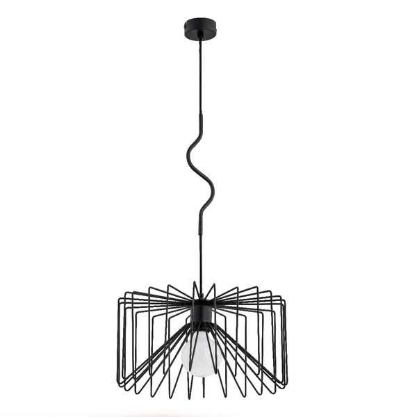 Lampa wisząca ALFA VERSO CZARNA 1xE27 42cm | 60596