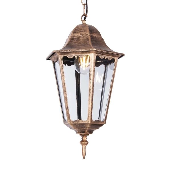 Lampa ogrodowa wisząca K-5006H CZARNY/ZŁOTY z serii LOZANA