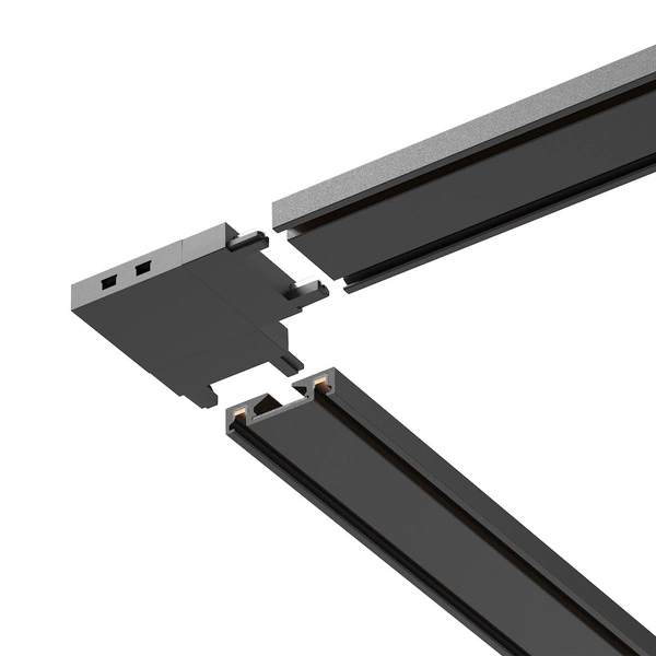 Slim Magnetic Track Czarny Łącznik Szyn L