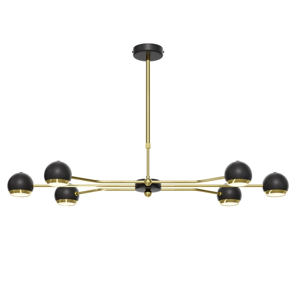 Nowoczesny Żyrandol TIANA wys. 55-85cm 6xG10 14W IP20 | Złoty