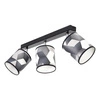 Lampa Sufitowa Espacio 3xE27 Max.25W Czarny Metal/Wielokolorowa Tapeta 56748304