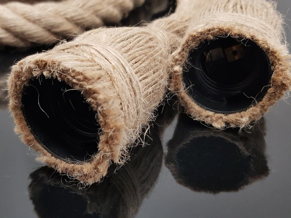 Lampa zwieszana sznurek 2x E27 sznur KNOT 150cm | beżowy