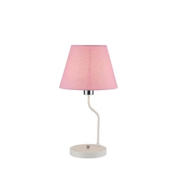 Lampa stołowa YORK LEDEA, 50501100, biały/różowy, 1x60W E14
