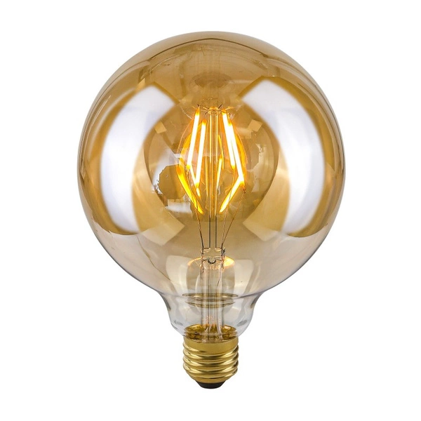 ,Żarówka Filamentowa LED,, E27,,  Amber LDS-G125-A G125,, 4W,, 2200K,, 400lm,
