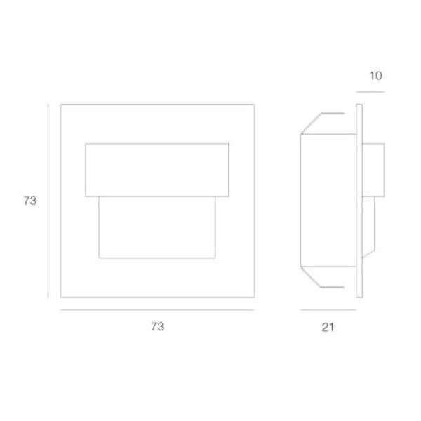 Oprawa schodowa TANGO SZLIF neutralna 4K 10V do puszki 60mm