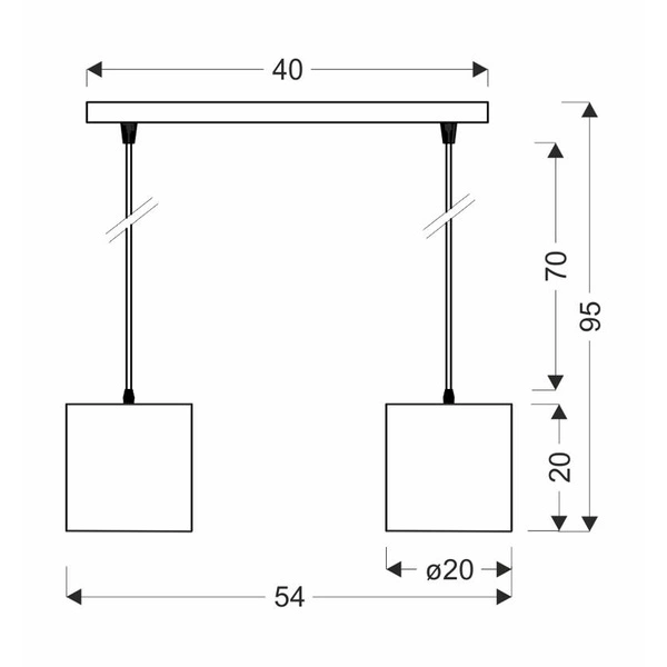 Lampa wisząca ATLANTA, biały/złoty, 2x40W E27