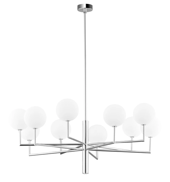 Nowoczesny Żyrandol FEME wys. 110cm 10xG9 14W IP20 | Nikiel