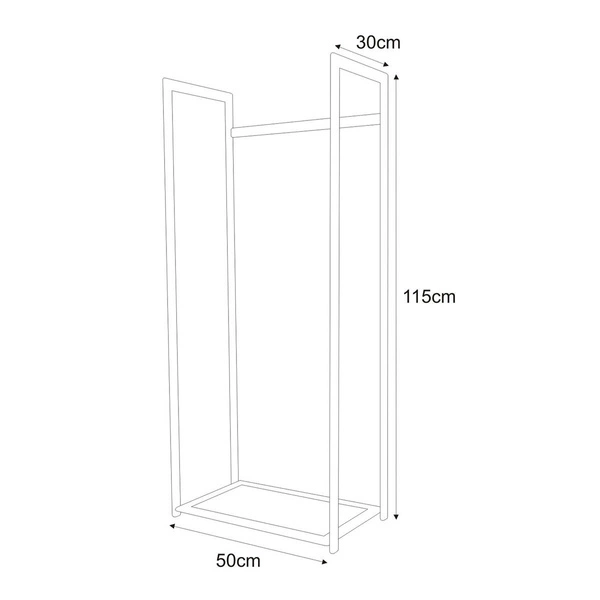 Duży stojak na drewno KS-12 WOOD L - KAJA HOME