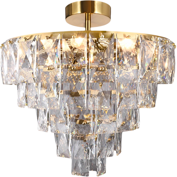 Lampa sufitowa CHELSEA, złoty/transparentny, 6x40W E14, ML8812