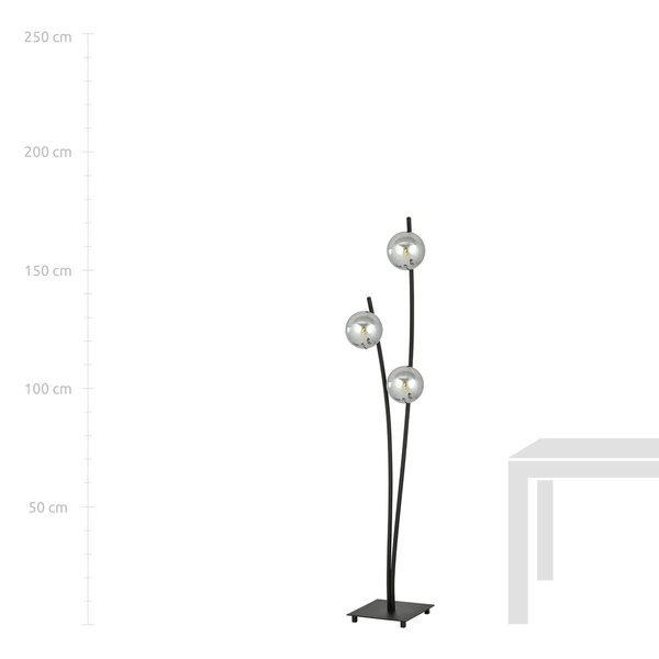 Lampa podłogowa Emibig HUNTER LP3 Czarny/GRAFIT 1100/LP3
