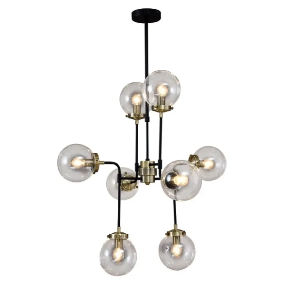 Lampa wisząca Odelia śr. 79cm 8xE14 | czarny