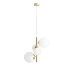 Aldex Lampa wisząca BLOOM 4 BRASS 1091L40 mosiądz/biały 2x40W E14 + 2x60W E27