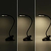 Lampka biurkowa LED z klipsem. Na akumulator 3W 4000K | Czarna