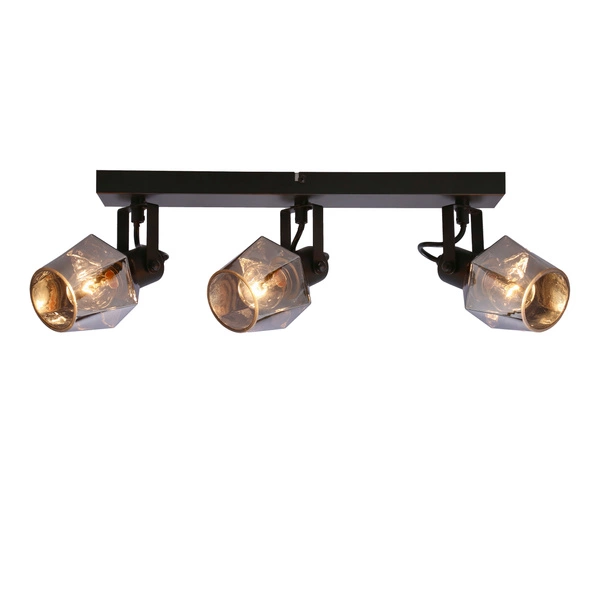 Lampa sufitowa RANDI, 93-13378, czarny/dymiony, 3x15W E14