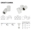 Lampa sufitowa kinkiet spot reflektorek CROSTI CANNA czarny