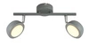 Lampa sufitowa MILD listwa, 2x6W LED, szary/chrom, barwa ciepła 3000K, 92-66749