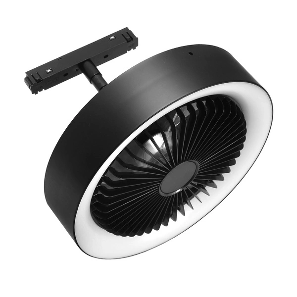 Lampa LED ring wiatrak do szyn magnetycznych 12W 48V 4000K DIMM + Pilot | Czarny
