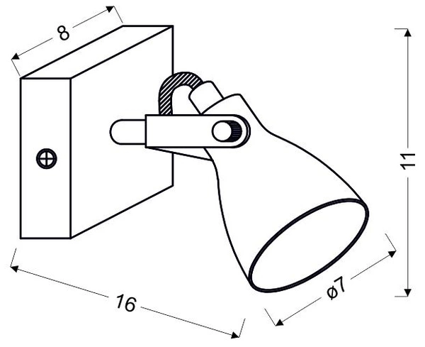 Kinkiet ASH 91-64394 1xGU10 szary mat