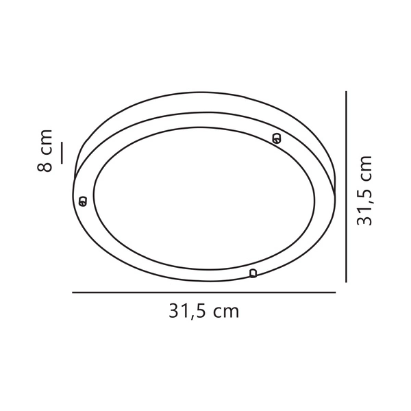 Lampa sufitowa ANCONA E27 40W Metal | Biały